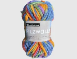 Strickgarn Filz bunt gemustert