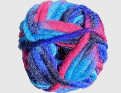 Strickgarn Filz petrol gemustert