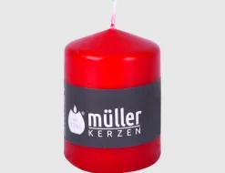 Stumpenkerze Kaminrot klein