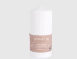 Stumpenkerze Pro Nature Weiß