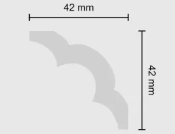 Styroporleiste 42/42mm