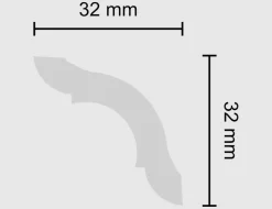 Styroporleiste 32/32mm