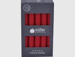 Tafelkerzen Karminrot 10er Pack