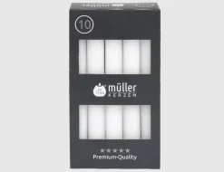 Tafelkerzen Weiß 10er Pack