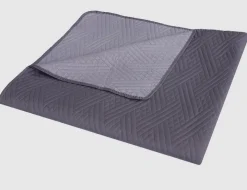 Tagesdecke Wende Uni Grau, Silber