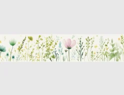 Tapetenborte Vinyl Blume Bunt