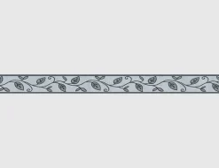 Tapetenborte Vinyl Blume Grau