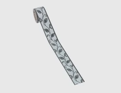 Tapetenborte Vinyl Blume Grau