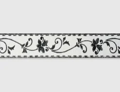 Tapetenborte Vinyl Blume Schwarz