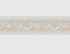 Tapetenborte Vlies Ranke Beige-Grau