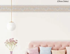 Tapetenborte Vlies Ranke Beige-Grau