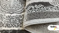 Teppich Fez Medaillon Grau