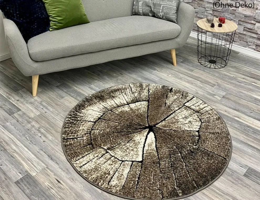 Teppich Ibiza Braun 120cm rund
