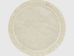 Teppich Lauro Creme rund