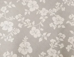 Tischdecke Blumen Grau