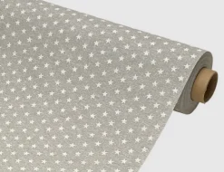 Tischdecke Sterne Grau