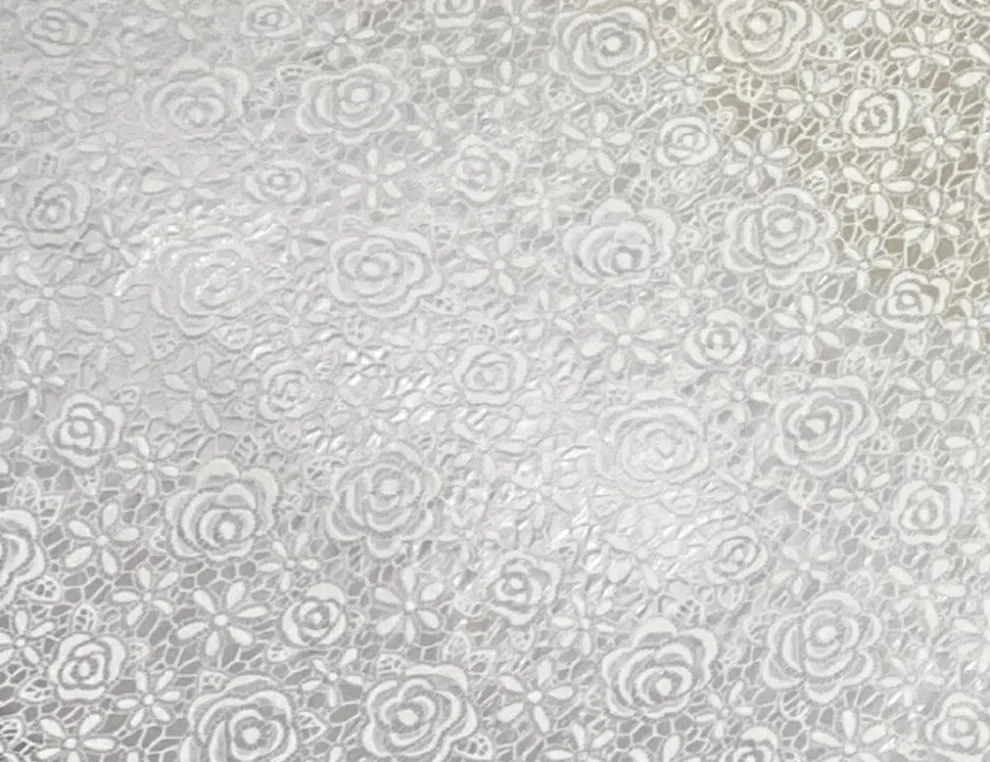 Tischdecke Vinyl Spitze Weiß