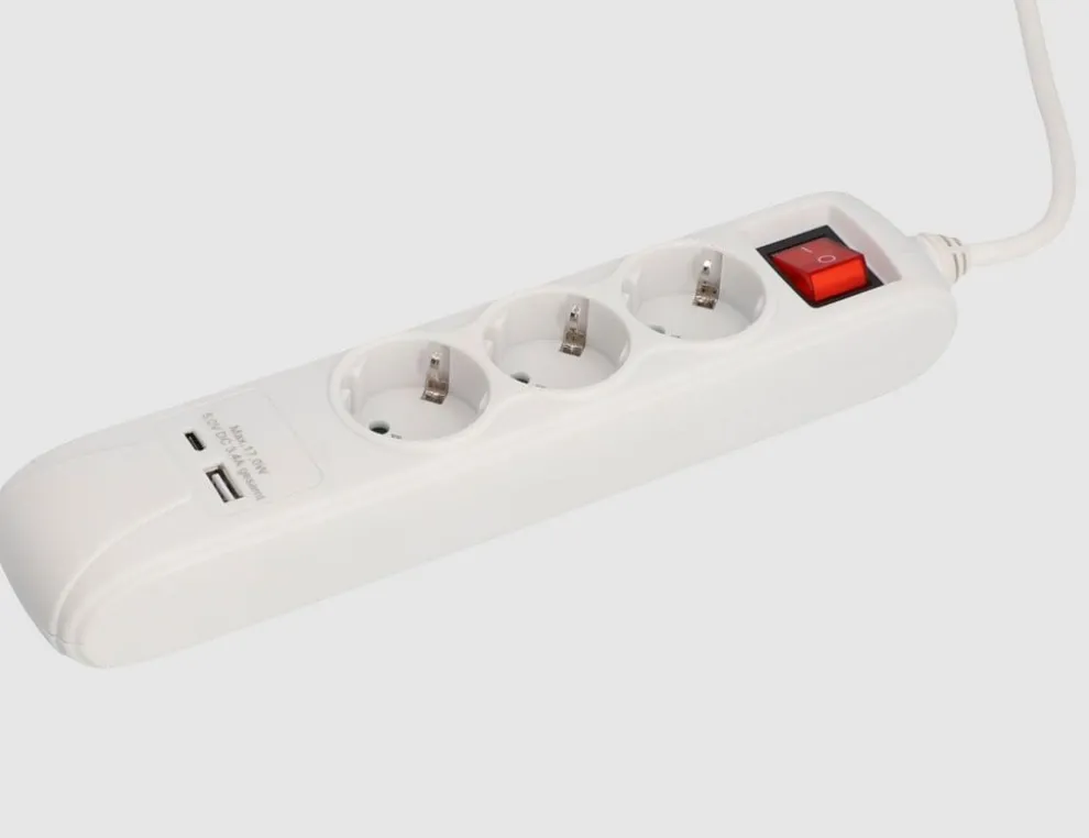 Tischsteckdose 3-fach USB A/C