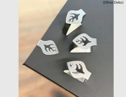 Tischtuchklammern Blatt Edelstahl