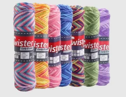 Topflappengarn Twister Curly Color