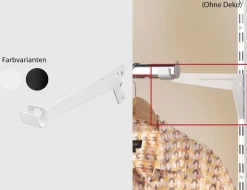 Träger für Kleiderstange 25 cm