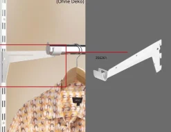 Träger für Kleiderstange 25 cm