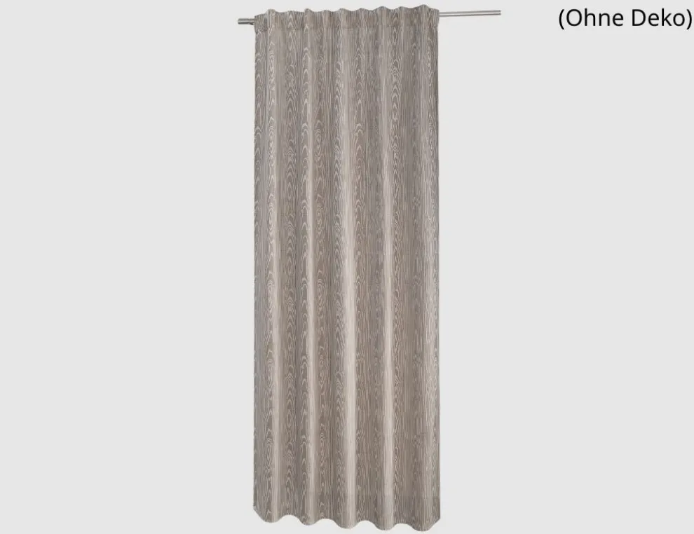 Verdeckte Schlaufe Moire Taupe 245x140cm