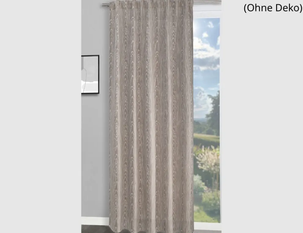 Verdeckte Schlaufe Moire Taupe 245x140cm
