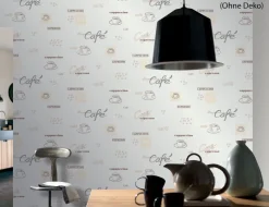 Vinyltapete Kaffeezeit Beige