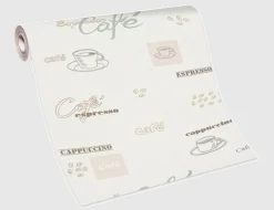 Vinyltapete Kaffeezeit Beige
