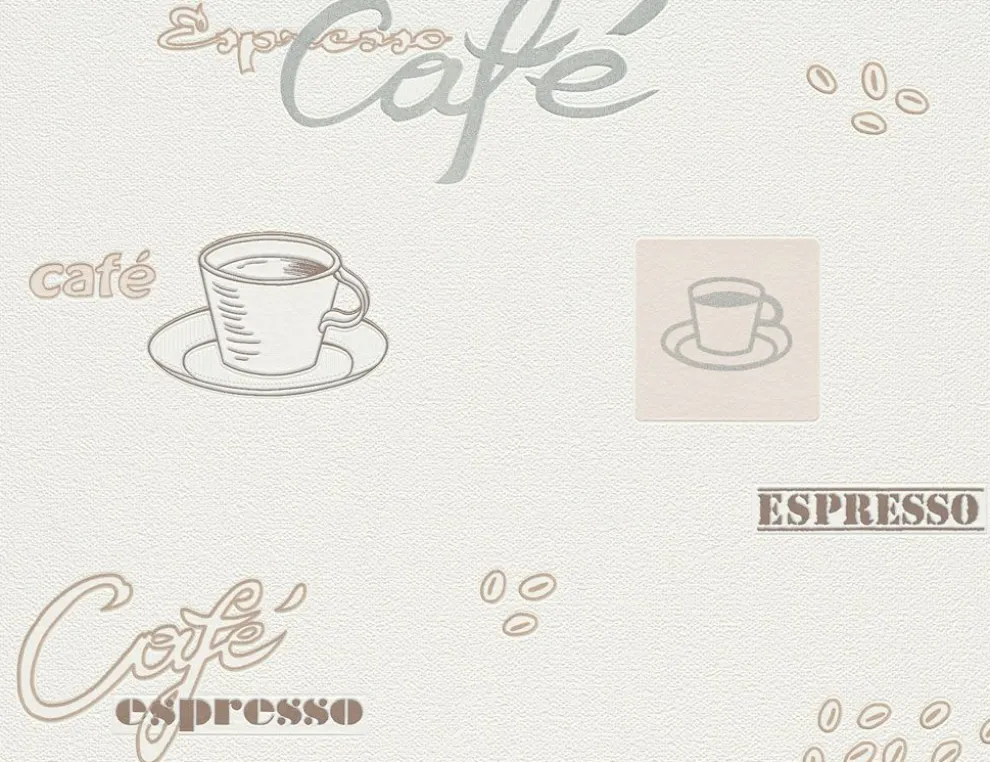 Vinyltapete Kaffeezeit Beige