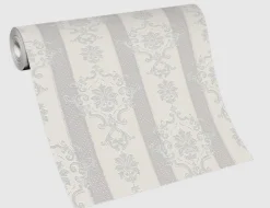 Vinyltapete Ornamente Flitter Beige