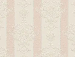 Vinyltapete Ornament Flitter Beige