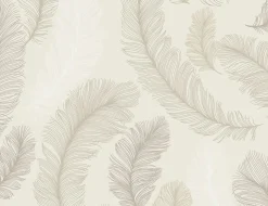 Vliestapete Beige Feder