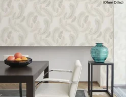 Vliestapete Beige Feder