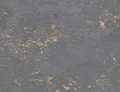 Vliestapete Betonoptik Anthrazit, Gold