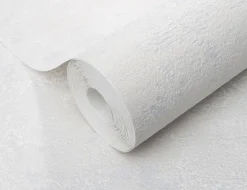 Vliestapete Betonoptik Hellgrau, Silber