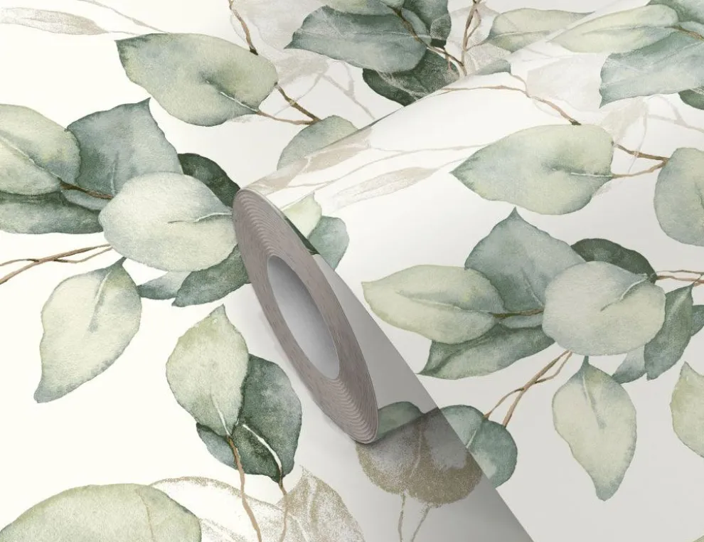 Vliestapete Blätter Eukalyptus Grün