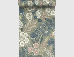 Vliestapete Floral Vintage Grün