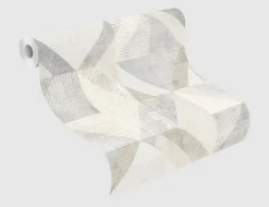 Vliestapete Grafik Beige, Grau