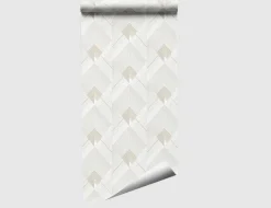 Vliestapete Grafik Weiß Gold
