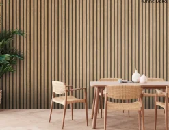 Vliestapete Holz Beige