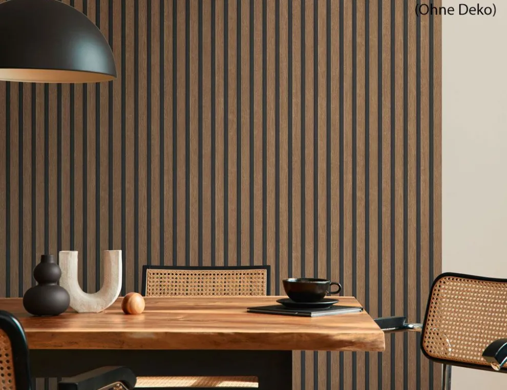 Vliestapete Holz Braun