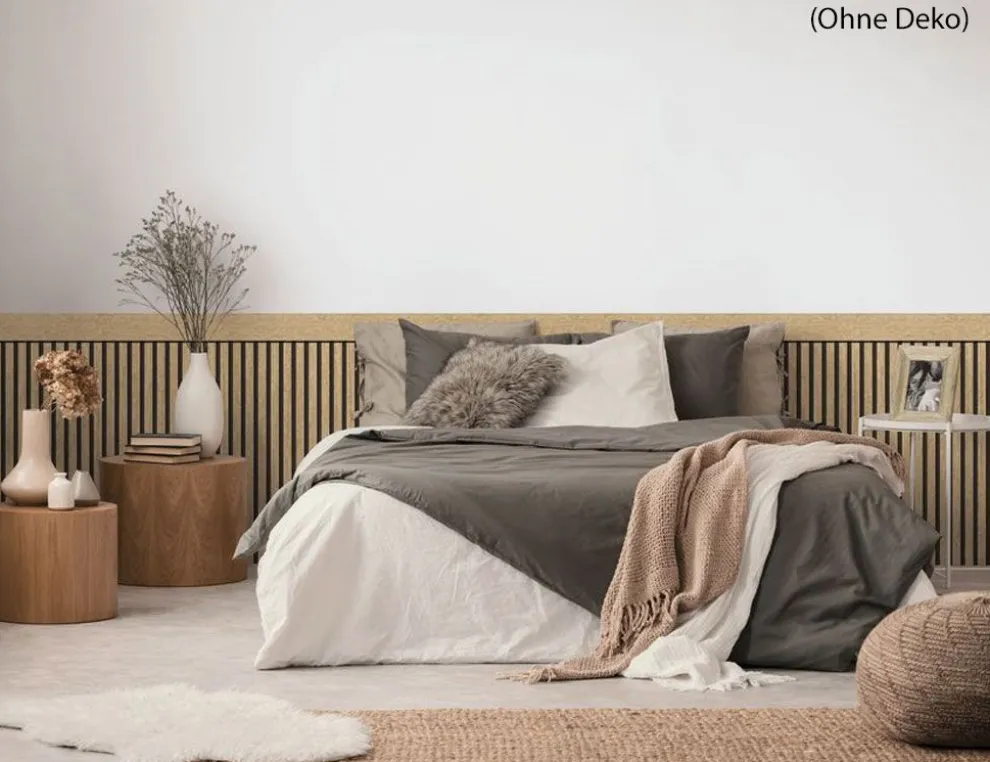 Vliestapete Holz Hellbraun, quer