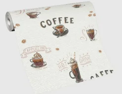 Vliestapete Kaffee Beige