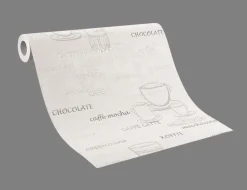 Vliestapete Kaffeemotiv Silber