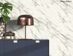 Vliestapete Marmor Creme, Silber