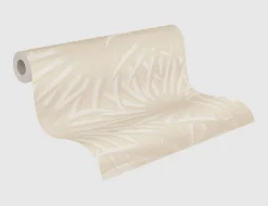 Vliestapete Palmenblätter Beige
