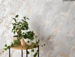 Vliestapete Stein Marmor Gold