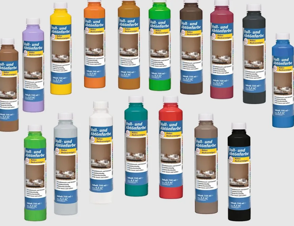 Voll- und Abtönfarbe